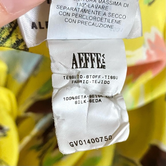 Vintage Philosophy di Alberta Ferretti silk midi skirt abstract florals - Picture 7 of 8